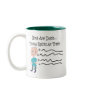 Boys are Dumb "Throw Rocks At Them!" Mugs