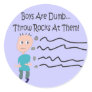 Boys are Dumb "Throw Rocks At Them!" Stickers