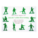 Boys Army Theme Birthday Invitation