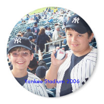 Boys at a baseball game Magnet