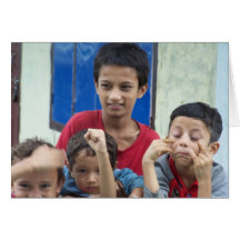 BOYS AT NEPAL ORPHANAGE GREETING CARDS