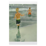 Boys at the beach stationery