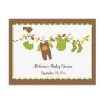 Boys Autumn Baby Shower Advice Post Card