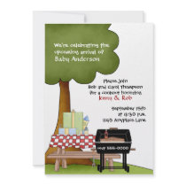 Boys Baby Shower Bar-B-Que Invitation