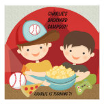 Boys Backyard Campout Birthday Invitations