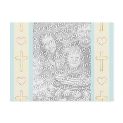 Boy's Baptism Invitation Post Card by babyshowergalore