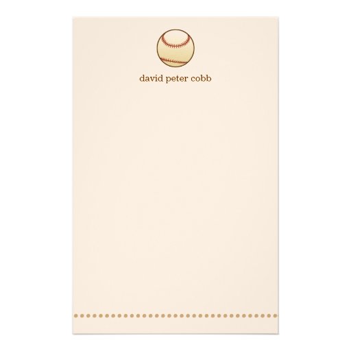Boy's Baseball Personalized Kids Stationery | Zazzle