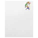 boys basketball players letterhead template