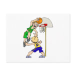 boys basketball players post card