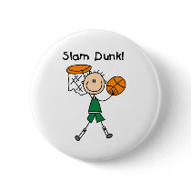 Boys Basketball Slam Dunk buttons by stick_figures Boys Basketball Slam Dunk buttons