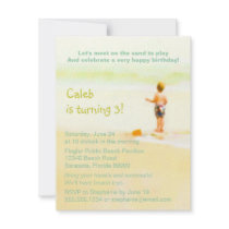 Boy's Beach Birthday Party Invitation