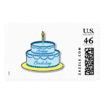 Boy's Birthday Cake postage
