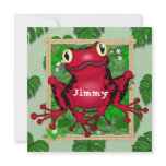 Boy's Birthday Invitations with Frogs &amp; Lizards
