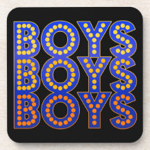 Boys Boys Boys Beverage Coasters