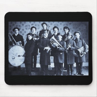 Boys Brass Band, Warsaw Indiana Vintage Mouse Pads by scenesfromthepast