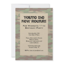 Boys Camo Army Invitations