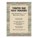 Boys Camo Army Invitations