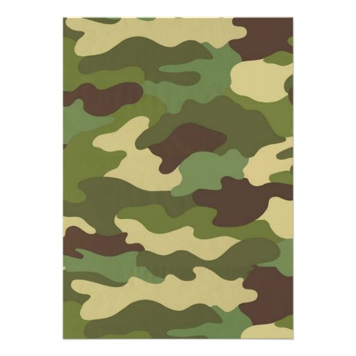 Boy's Camo Birthday Invitation