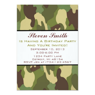 Camo Birthday Invitations &amp; Announcements | Zazzle