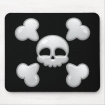 Boy's Cartoon Skull Mousepad by halegrafx Boy's Cartoon Skull Mousepad