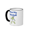 Boys Dig Baseball mugs by sport_shop Boys Dig Baseball mugs