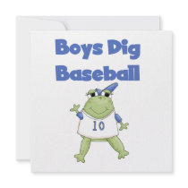 Boys Dig Baseball T-shirts and Gifts Custom Invites