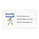 Boys Dig Baseball T-shirts and Gifts Personalized Shipping Label