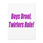 BOYS DROOL TWIRLERS RULE - PURPLE.psd Post Cards