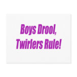 BOYS DROOL TWIRLERS RULE - PURPLE.psd Post Cards