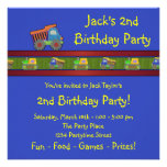 Boys Dump Truck Birthday Party Personalized Invitation