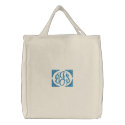 Boys Embroidered Monogram Canvas Tote Bag embroidered bags by CuddleTree Boys Embroidered Monogram Canvas Tote Bag embroidered bags