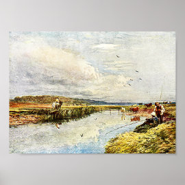 Boys Fishing Watercolor Painting Fine Art Print!