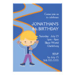 Boy's Ice Skating Party Announcements