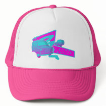 Boys In Blue - Retro Police Van 1988 hats by bartonleclaydesign Boys In Blue - Retro Police Van 1988 hats