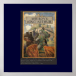 Boys King Arthur Book Cover Poster posters
