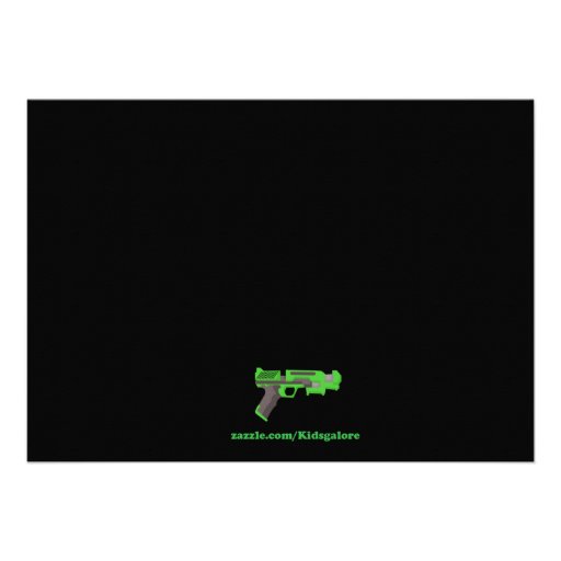 Boys Laser Tag Birthday Party Invitation