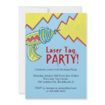 Boys Laser Tag Party Invitations