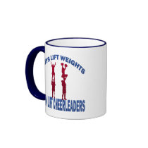 BOYS LIFT WEIGHTS MEN LIFT CHEERLEADERS COFFEE MUG