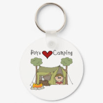 Boys Love Camping keychains by toddlersplace Boys Love Camping keychains
