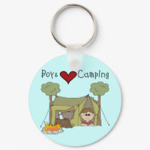 Boys Love Camping keychains by toddlersplace Boys Love Camping keychains