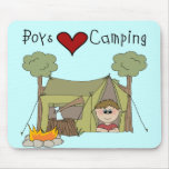 Boys Love Camping Mouse Mats