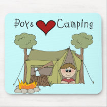 Boys Love Camping mousepads by toddlersplace Boys Love Camping mousepads