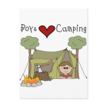 Boys Love Camping postcards by toddlersplace Boys Love Camping postcards