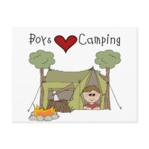 Boys Love Camping postcards by toddlersplace Boys Love Camping postcards