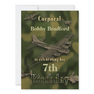 Boys Military Birthday Invitation - Camo by TrudyWilkerson