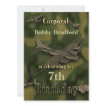 Boys Military Birthday Invitation - Camo