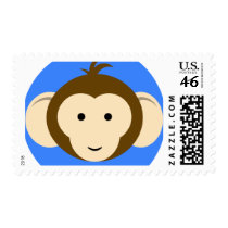 Boys Monkey Postage Stamp