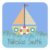 Boys Name Personalized Name Label Sticker