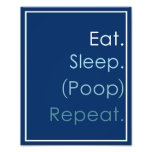 Boy's Nursery Art- Eat Sleep Poop Repeat Photograph