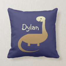 Boys Personalized Dinosaur Throw Pillow